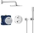Grohe Grohtherm, Duschsystem Unterputz mit Rainshower Cosmopolitan 210, chrom