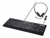 KB950 Phone - keyboard and headset set - with display - German - Keyboard and headset