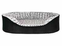 Lino vital bed oval 110 × 92 cm black/grey