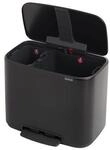 Bo Brabantia 11L + 23L Bo Pedal Bin - Matt Black