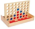 - Four in a Line Travel Game Wood