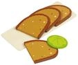 Goki Bread Board with Sandwiches Wood