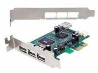 4 Port PCI Express Low Profile High Speed USB Card - USB-Adapter