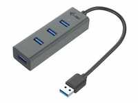 I-Tec USB 3.0 Metal Passive HUB USB-Hubs - 4 - Grau