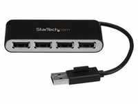 4-Port Portable USB 2.0 Hub with Built-in Cable - hub - 4 ports USB-Hubs - 4 -...
