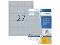 HERMA 4592, HERMA Rating plate labels silver A4 63.5 x 29.6 mm extremely strong