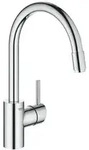 Concetto Kitchen faucet with pull-out C-spout Chrome
