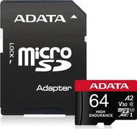 A-Data AUSDX64GUI3V30SHA2-RA1, A-Data High Endurance MicroSD/SD - 100MB/s - 64GB