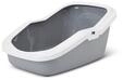 Savic Aseo Katzentoilette mit hoher R&uuml;ckwand 56x39x27.5cm Grau