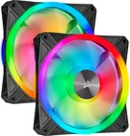 Corsair CO-9050100-WW, Corsair iCUE QL140 RGB - Black - 2-pack - Geh&auml;usel&uuml;fter -