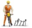 Construction worker with accessories