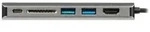 USB C Multiport Adapter - HDMI - SD Reader - 2xA 1xC - PD 3.0 - docking station