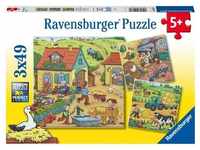 Ravensburger 10105078, Ravensburger On The Farm 3x49p