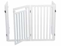 Trixie Barrier with door 4-parts 60-160 × 81 cm white