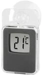 Hama Window Thermometer for Indoors and Outdoors Digital 7.5 x 4.6 cm grey
