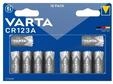 Professional battery - cylindrical - 10 x CR123A - primary lithium manganese