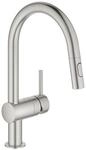Minta Kitchen faucet with pull-out C-spout Supersteel