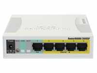 RouterBOARD RB260GSP 5x Gigabit PoE out Ethernet Smart Switch SFP cage plastic case