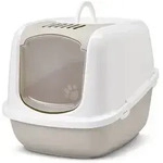 Nestor Jumbo White - Coffee - covered cat litter box
