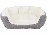 Davin bed oval 60 × 45 cm grey/cream