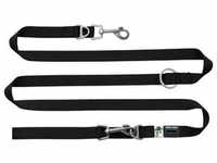 Adjustable leash nylon 200x1.5 cm black