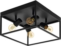 EGLO 98334, EGLO SILENTINA DECKENLEUCHTE 4XE27 SCHWARZ