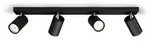 Philips Kosipo spotschiene, 4xGU10, schwarz
