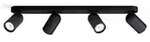 Pongee spotschiene 4xGU10, schwarz