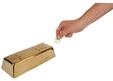 Ceramic Gold Bar Coin Bank (PB17)