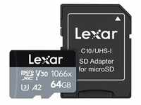 Lexar LMS1066064G-BNANG, Lexar Professional SILVER 1066x MicroSD/SD - 160MB/s - 64GB