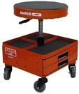 BAHCO Cushioned pneumatic stool with easy-to-reach storage drawers and trays for