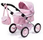 Trendy Doll's Pram - Leopard Pink