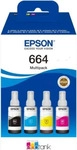 Epson C13T66464A, Epson EcoTank 664 / 4-Pack (Black Yellow Cyan Magenta) Ink