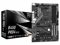 B450 Pro4 R2.0 Mainboard - AMD B450 - AMD AM4 socket - DDR4 RAM - ATX