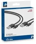 STREAM Play & Charge USB Cable Set 3m - Wired Controller Ladekabel - Sony PlayStation