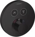 showerselect s thermostatic mixer for concealed installation for 2 outlets matt black