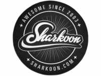 Sharkoon - floor mat - round - 120 cm - black white