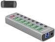 DeLOCK 63264, DeLOCK - hub - 7 ports USB-Hubs - USB 3.1 - 7 - silber