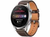 Huawei 55026781, Huawei Watch 3 Pro Classic - Titanium Grey with Brown leather strap