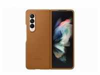 Galaxy Z Fold 3 Leather Cover - Camel
