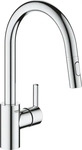 Grohe 31486001, Grohe Feel k&oslash;kkenarmatur C-tud bruser dual krom