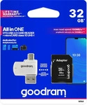 GOODRAM M1A4-0320R12, GOODRAM microSD/SD + Card Reader M1A4 - 100MB/s - 32GB
