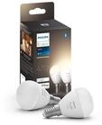 Philips 929002440604, Philips Hue White P45 E14 Luster Bulb - 2-Pack