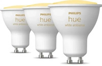 Philips 929001953312, Philips Hue White Ambiance GU10 Spotlight - 3-Pack