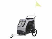 Bicycle trailer quick-fold L: 74 × 95 × 103/143 cm grey