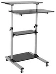 Sit-stand workstation height adjustable mobile 60 kg max. - Max 60 kg - recommended