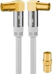 Pro TV antenna cable (135 dB) 4x shielded 1 m