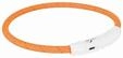Flash Light Ring USB Illuminated Dog Safety Collar Orange Size XS-S 7mm 35cm