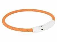 Flash light Tape USB TPU/nylon M-L: 45 cm/ø 7 mm orange
