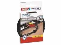 On & Off Cable Manager 10mm x 500cm Black